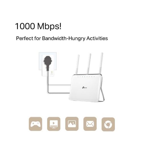 Εικόνα της Powerline Adapter TP-Link TL-PA7017P v4 Gigabit Passthrough AV1000