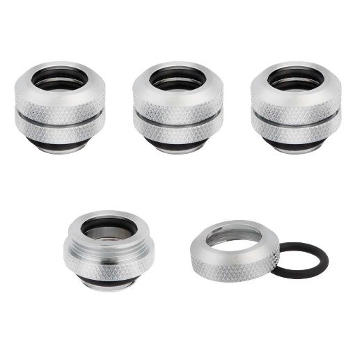 Εικόνα της Compression Fitting Corsair Hydro X XF Hard Straight (12mm OD) Chrome 4-Pack CX-9052000-WW