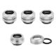 Εικόνα της Compression Fitting Corsair Hydro X XF Hard Straight (12mm OD) Chrome 4-Pack CX-9052000-WW