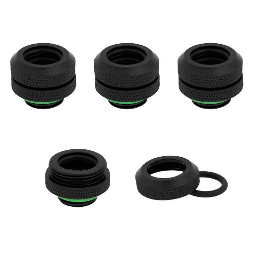 Εικόνα της Compression Fitting Corsair Hydro X XF Hard Straight (12mm OD) Black 4-Pack CX-9052001-WW
