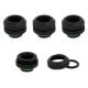 Εικόνα της Compression Fitting Corsair Hydro X XF Hard Straight (12mm OD) Black 4-Pack CX-9052001-WW