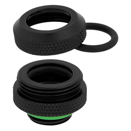 Εικόνα της Compression Fitting Corsair Hydro X XF Hard Straight (12mm OD) Black 4-Pack CX-9052001-WW