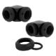 Εικόνα της Compression Fitting Corsair Hydro X XF Hard 90° Angled (12mm OD) Black 2-Pack CX-9052022-WW