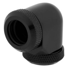 Εικόνα της Compression Fitting Corsair Hydro X XF Hard 90° Angled (12mm OD) Black 2-Pack CX-9052022-WW