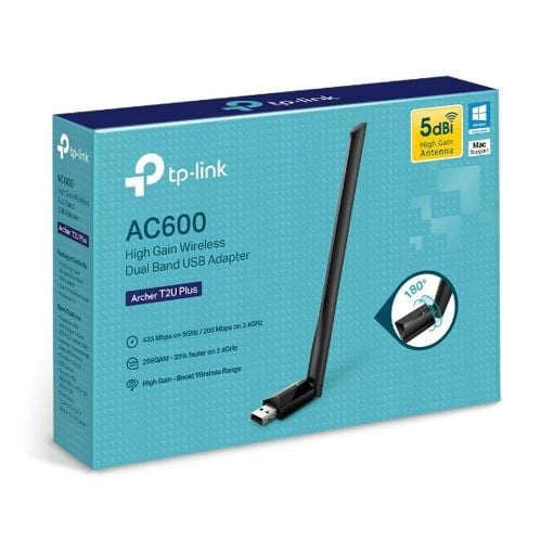 Εικόνα της WiFi USB Adapter Tp-Link Archer T2U Plus v1 Dual Band AC600
