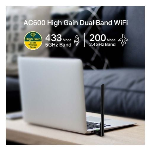 Εικόνα της WiFi USB Adapter Tp-Link Archer T2U Plus v1 Dual Band AC600