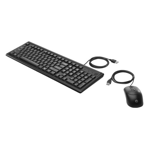 Εικόνα της Πληκτρολόγιο-Ποντίκι HP 160 Wired Black (GR) 6HD76AA