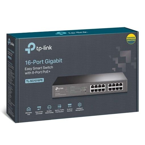 Εικόνα της Switch Tp-Link Easy Managed TL-SG1016PE v3 16-port 8 PoE+ 10/100/1000Mbps