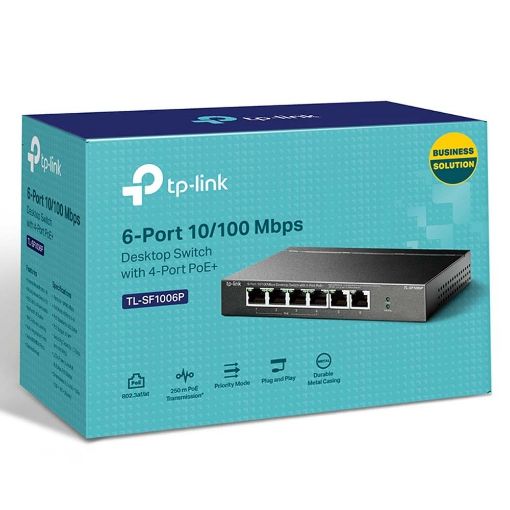 Εικόνα της Switch Tp-Link TL-SF1006P v1 4-port PoE+ 2-port 10/100Mbps