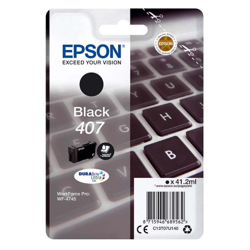 Εικόνα της Μελάνι Epson 407 Black C13T07U140