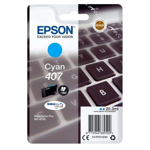 Εικόνα της Μελάνι Epson 407 Cyan C13T07U240