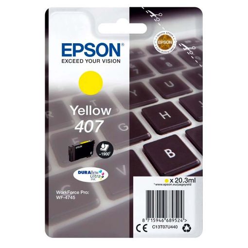 Εικόνα της Μελάνι Epson 407 Yellow C13T07U440
