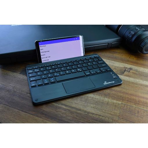 Εικόνα της Πληκτρολόγιο MediaRange Compact Wireless with 64 Keys and Touchpad Black MROS130-GR