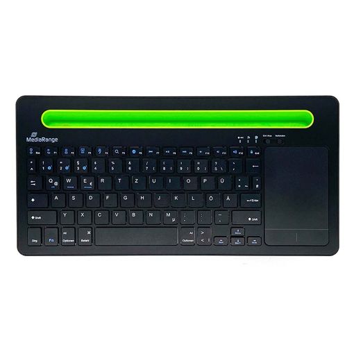 Εικόνα της Πληκτρολόγιο MediaRange Compact Wireless Multi-Pairing with 78 Keys and Touchpad Black MROS131-GR