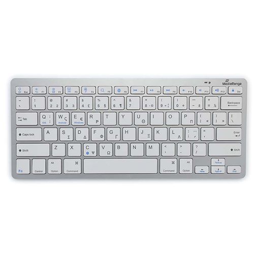 Εικόνα της Πληκτρολόγιο MediaRange Compact Bluetooth Silver MROS132-GR