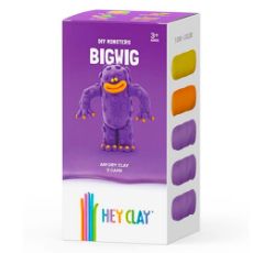 Εικόνα της Hey Clay Claymates - Bigwig, Colorful Kids Modeling Air-Dry Clay, 5 Cans MMN005