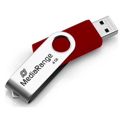 Εικόνα της MediaRange USB 2.0 Flash Drive 4GB Red/Silver MR907-RED