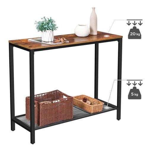 Εικόνα της Vasagle Μεταλλική Κονσόλα 100 x 35 x 80 cm LNT86X