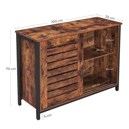 Εικόνα της Vasagle Μεταλλικός Μπουφές 100 x 35 x 70 cm LSC081B01