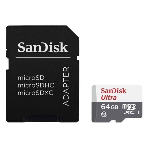 Εικόνα της Κάρτα Μνήμης MicroSDXC Class 10 Sandisk Ultra 64GB SDSQUNR-064G-GN3MA