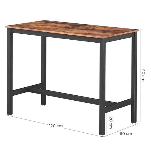 Εικόνα της Vasagle Μεταλλικό Τραπέζι-Bar 120 x 60 x 90 cm LBT91X