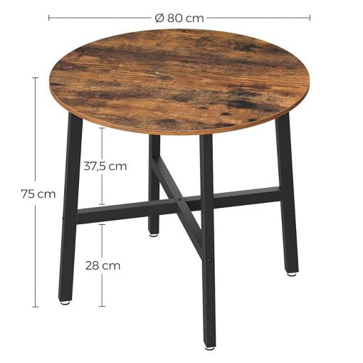 Εικόνα της Vasagle Μεταλλικό Τραπέζι Σαλονιού 80 x 75 cm KDT080B01