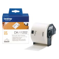 Εικόνα της Αυτοκόλλητες Ετικέτες Brother 62mm x 100mm Black on White DK11202