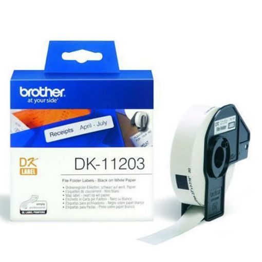 Εικόνα της Αυτοκόλλητες Ετικέτες Brother 17mm x 87mm Black on White DK11203