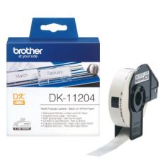 Εικόνα της Αυτοκόλλητες Ετικέτες Brother 17mm x 54mm Black on White DK11204