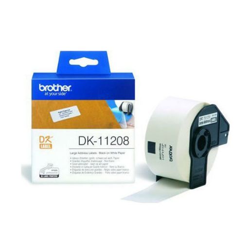 Εικόνα της Αυτοκόλλητες Ετικέτες Brother 38mm x 90mm Black on White DK11208