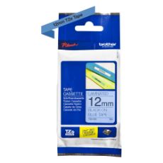 Εικόνα της Ταινία Ετικετογράφου Brother 8m x 12mm Gloss Black On Blue TZE-531