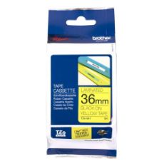 Εικόνα της Ταινία Ετικετογράφου Brother 8m x 36mm Black On Yellow TZE-661