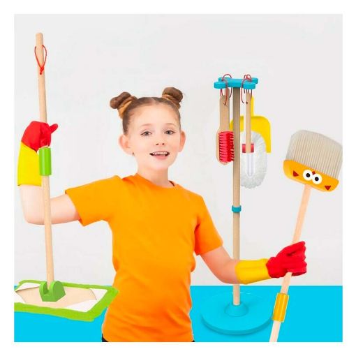 Εικόνα της Tooky Toy - Ξύλινο Παιδικό Σετ Καθαρισμού TF436