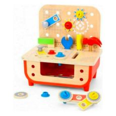 Εικόνα της Tooky Toy - Ξύλινος Παιδικός Πάγκος Εργαλείων TF797