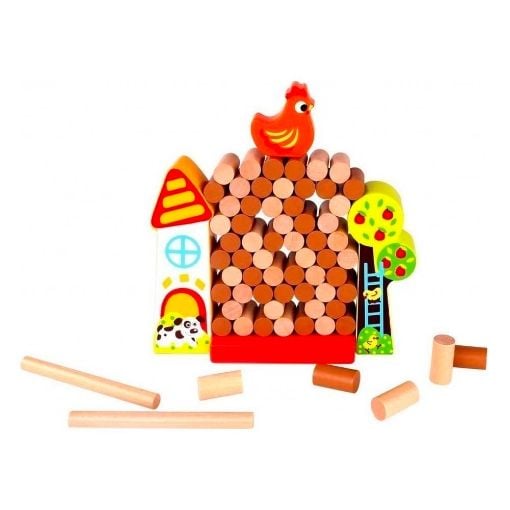 Εικόνα της Tooky Toy - Ξύλινη Φάρμα με Τσάντα Αποθήκευσης TKC572
