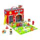 Εικόνα της Tooky Toy - Ξύλινο Σετ Σταθμός Πυροσβεστικής Βαλιτσάκι TY203