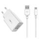 Εικόνα της Φορτιστής WK 2A Dual USB-A WP-U56 με Καλώδιο USB-C 10W