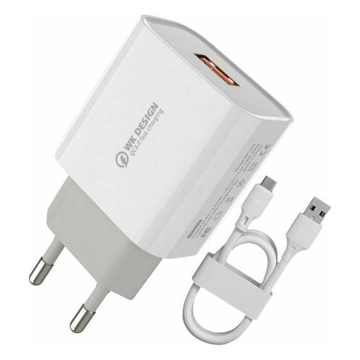 Εικόνα της Φορτιστής WK Quick Charger 3.0 18W WP-U57 με Καλώδιο Lightning
