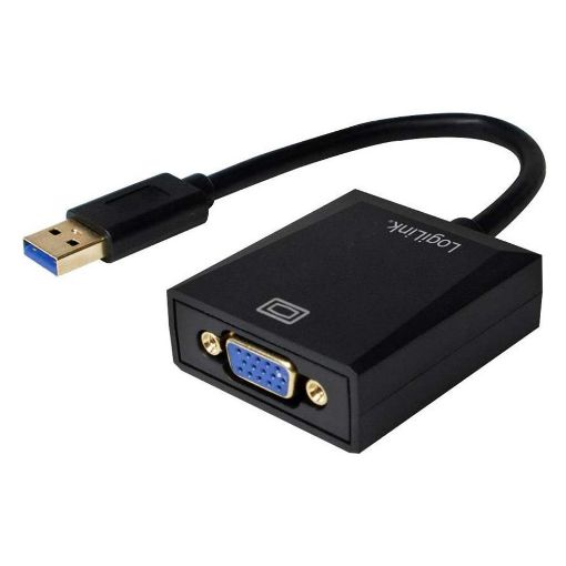 Εικόνα της Adapter Logilink USB 3.0(Male) to VGA(Female) Black UA0231