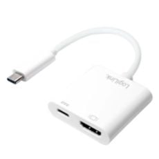 Εικόνα της Adapter Logilink USB-C(Male) to HDMI/USB-C(Female) White UA0257