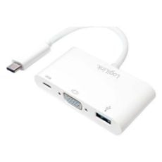 Εικόνα της Logilink USB-C(Male) to USB-A/USB-C/VGA(Female) White UA0260