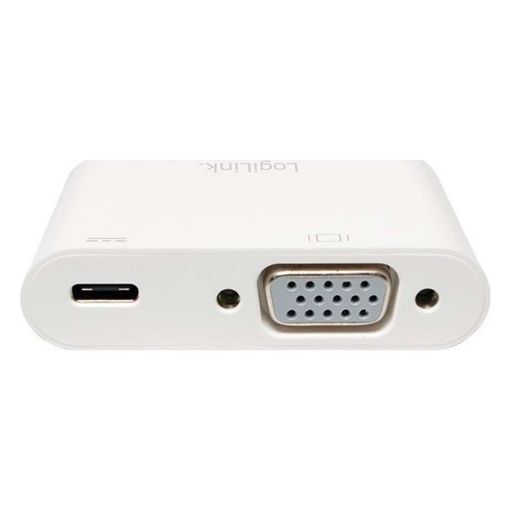 Εικόνα της Adapter Logilink USB-C(male) to VGA/USB-C(Female) White UA0259