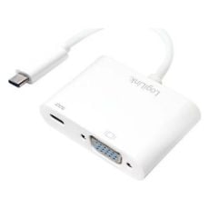 Εικόνα της Adapter Logilink USB-C(male) to VGA/USB-C(Female) White UA0259