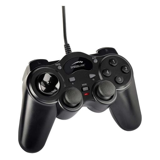 Εικόνα της Wired Controller Speedlink Thunderstrike Gamepad for PC Black SL-6515-BK