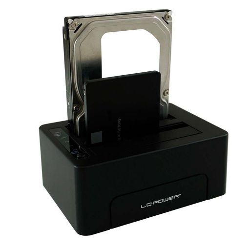 Εικόνα της Docking Station LC Power 2.5/3.5" 2 Bay USB 3.1 Gen2 Black LC-DOCK-C