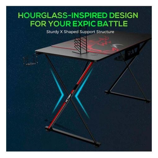 Εικόνα της Gaming Desk Eureka Ergonomic GIP 47" Black ERK-GIP-P47B