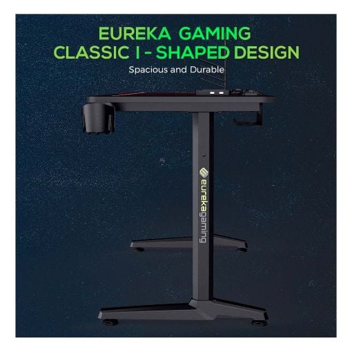 Εικόνα της Gaming Desk Eureka Ergonomic GIP 47" Black ERK-GIP-P47B