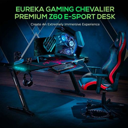 Εικόνα της Gaming Desk Eureka Ergonomic Z 60" Black ERK-Z60-B