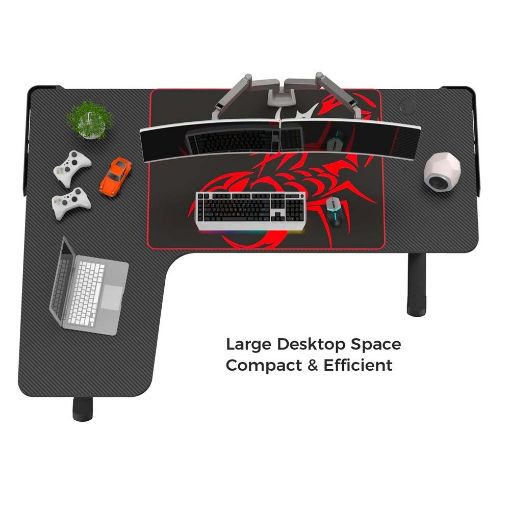 Εικόνα της Gaming Desk Eureka Ergonomic L 60" Black ERK-L60-B