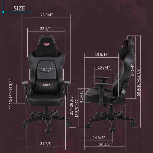 Εικόνα της Gaming Chair Eureka Ergonomic GC-02 Black ERK-GC-02